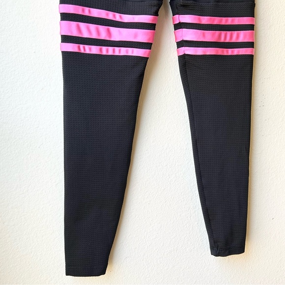 Bombshell Sportswear Thigh High Sock leggings Hot Pink Neon Black Sz S - Picture 11 of 16